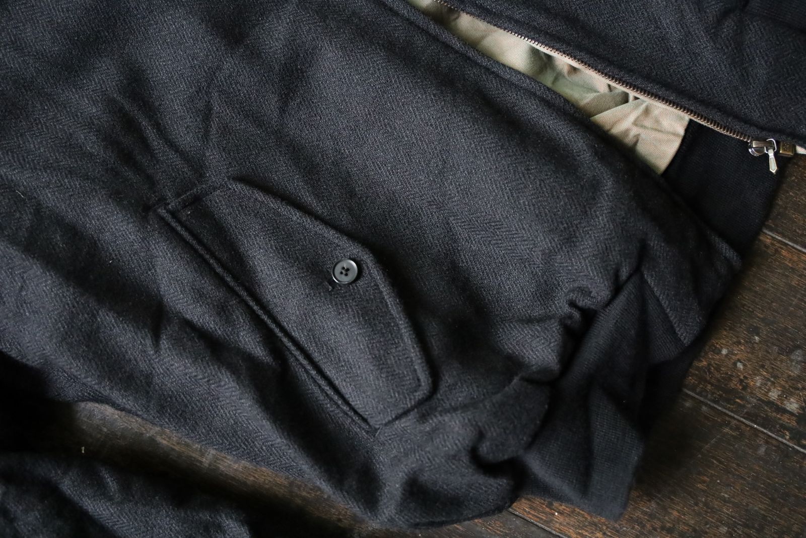 アプレッセ Tweed Harrington Jacket(24AAP-01-20H)BLACK