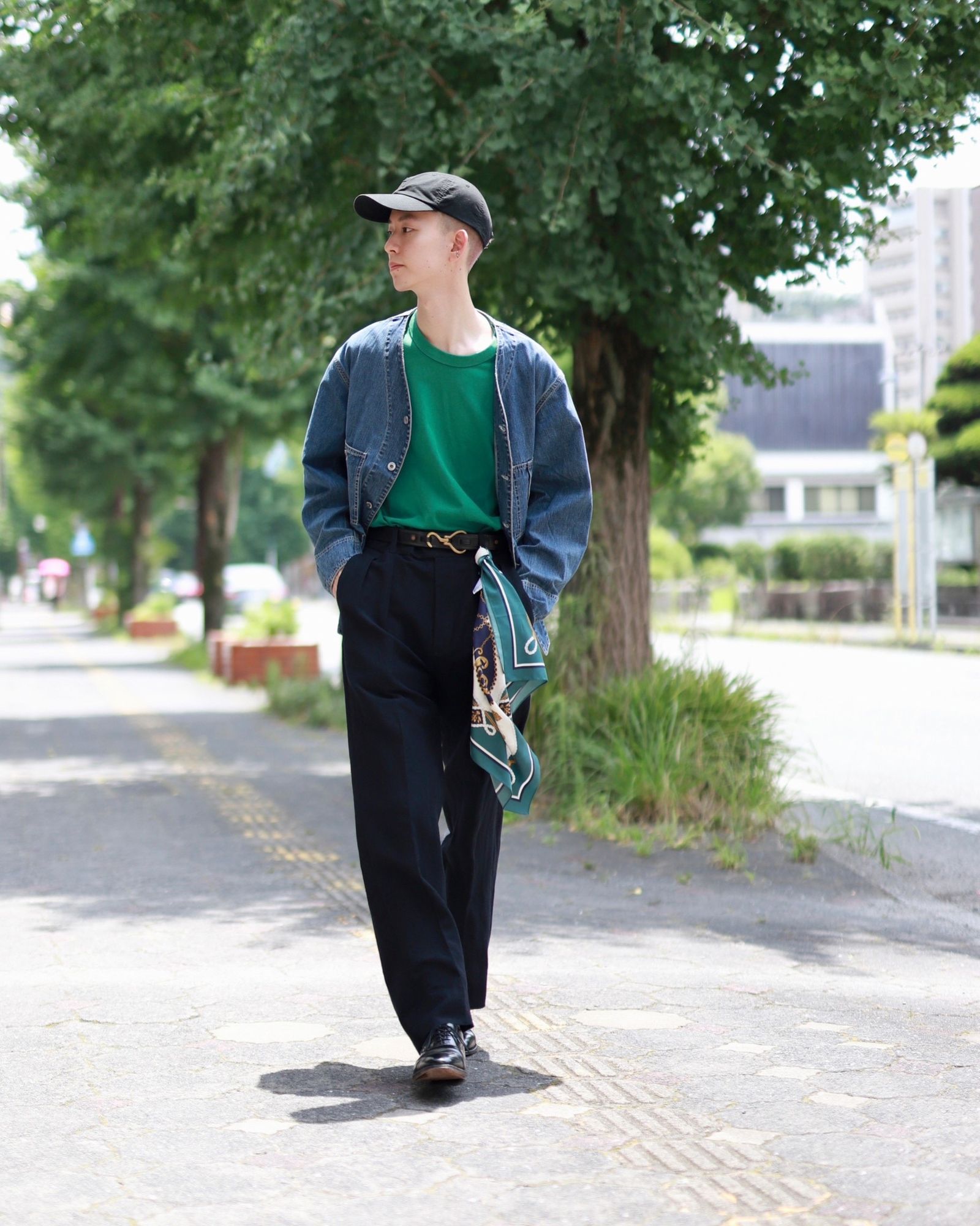 A.PRESSE アプレッセ 23AW Denim Engineer Jacketスタイル