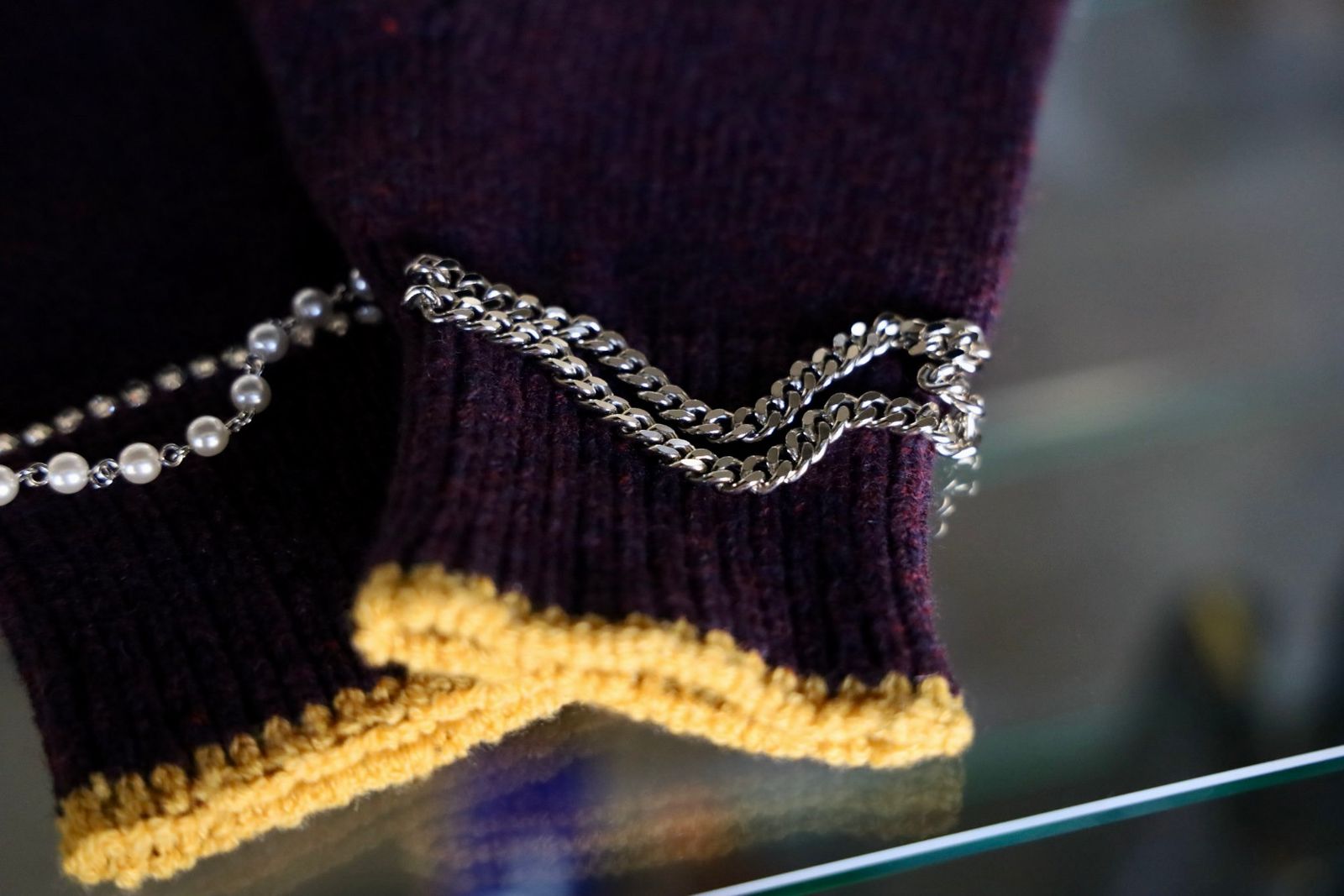 doublet ダブレット 25AW KNIT GLOVES WITH RINGS (25AW88GV05) PURPLE★9月13日(土)発売！