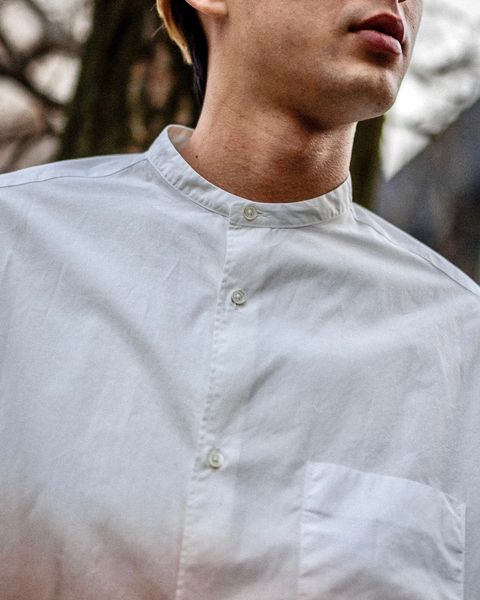 グラフペーパー Broad L/S Oversized Band Collar Shirt スタイル 2月8日(土)新作発売！