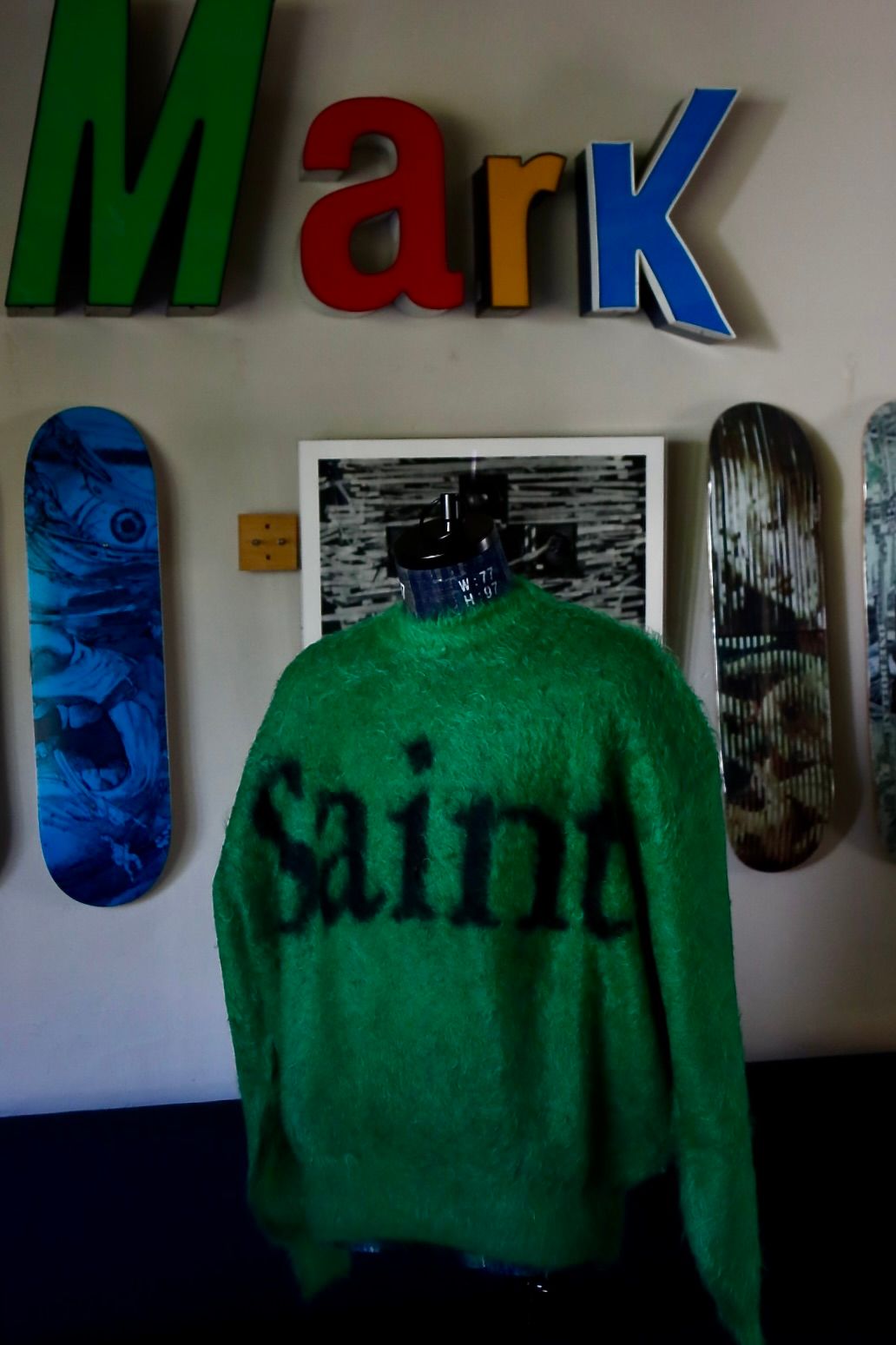 セントマイケル 23AWニット SAINT CREW NECK KNIT(SM-A23-0000-043)GREEN - S