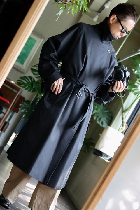 blurhms Gabardine Double Belt Trench Coatスタイル.2022.7.24.
