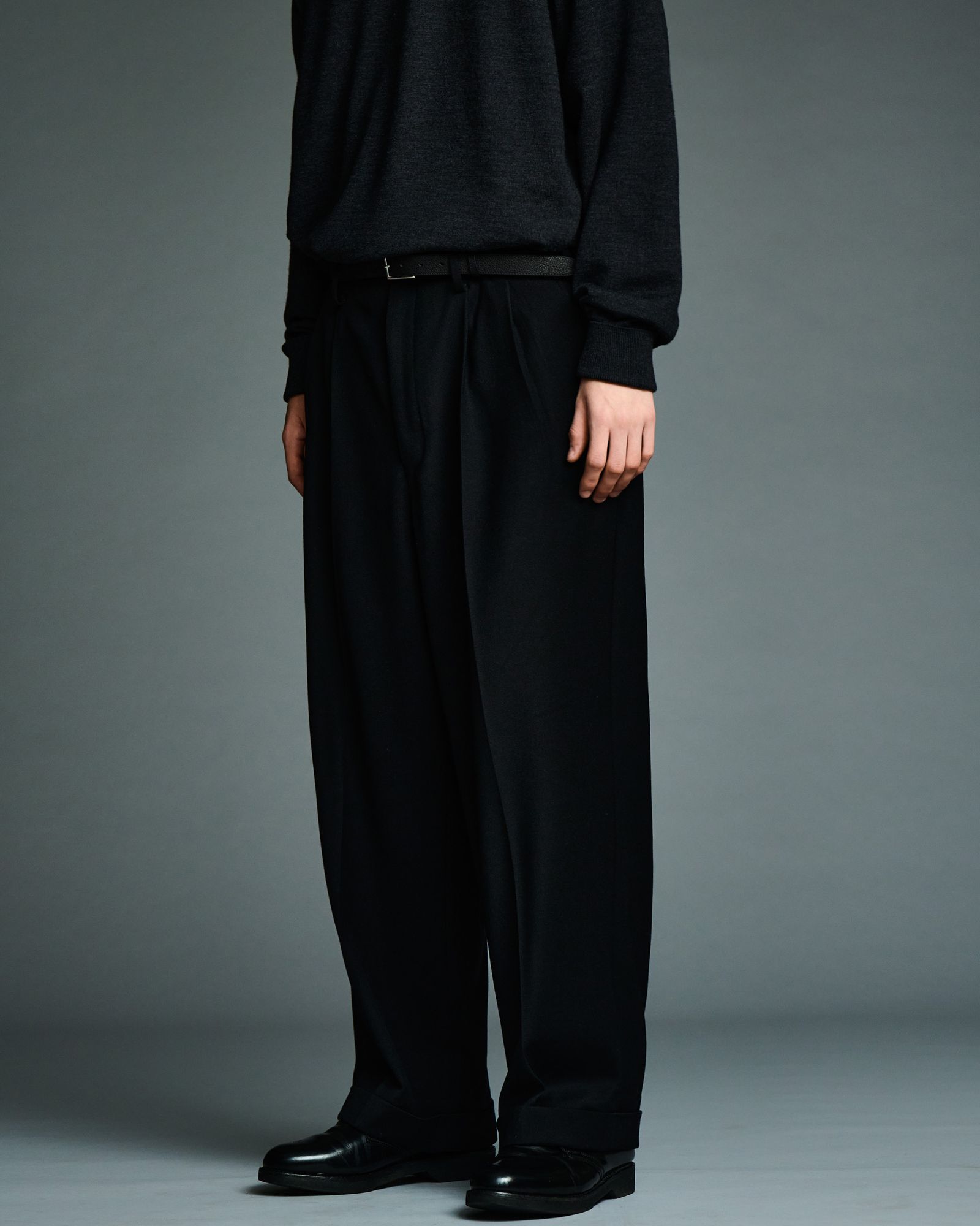 A.PRESSE - アプレッセ 2026 STYLE2 Wool Wide Tapered Trousers(26AAP