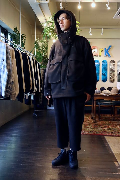 S.F.C 新作FLEECE HOODIE JACKET"BLACK"スタイル