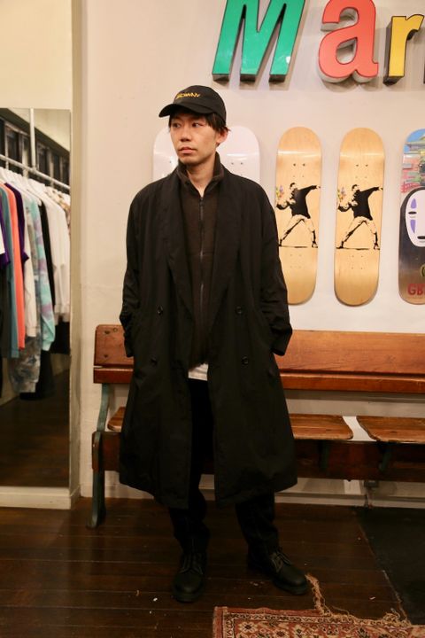 Graphpaper Garment Dyed Shop Coat"BLACK"Style.2020.11.7.