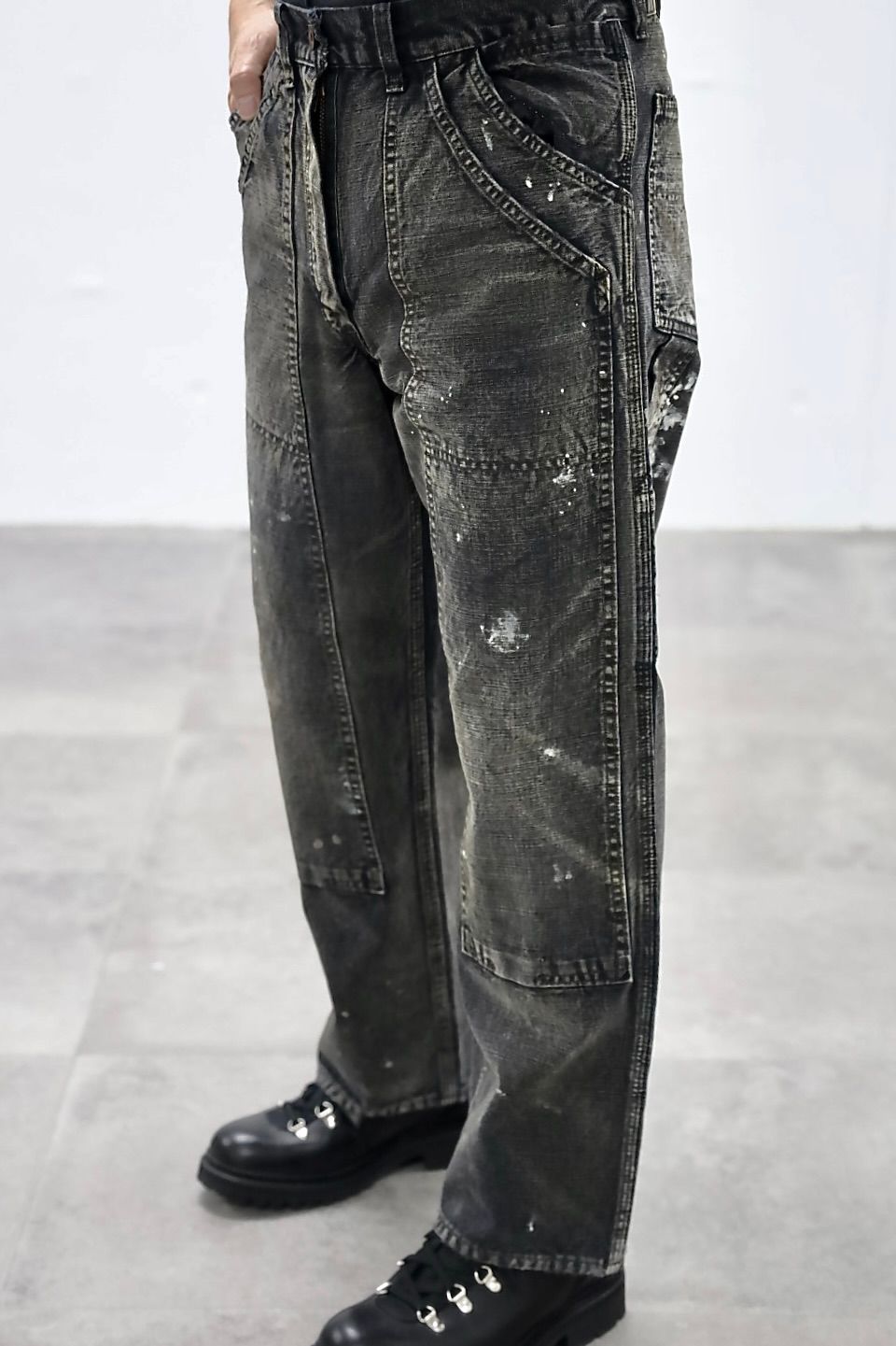 BOW WOW 25FWバウワウ  DUCK PAINTER PANTS AGED(BW252-DPP)AGED BLACK