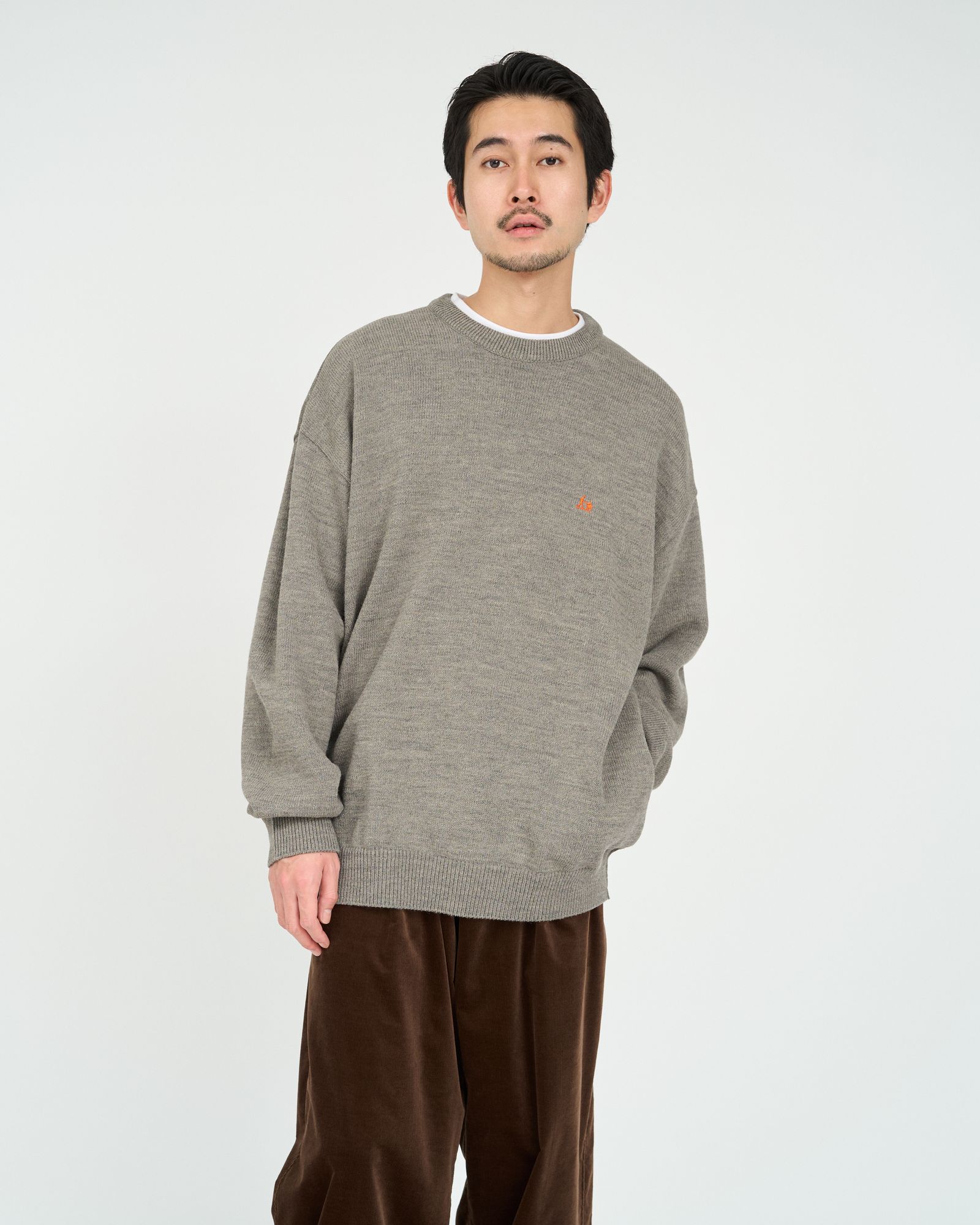 フレッシュサービス 26AW THERMAL JERSEY CREW NECK KNIT(FSC263-80007)GRAY☆10月17日(土)新作発売！