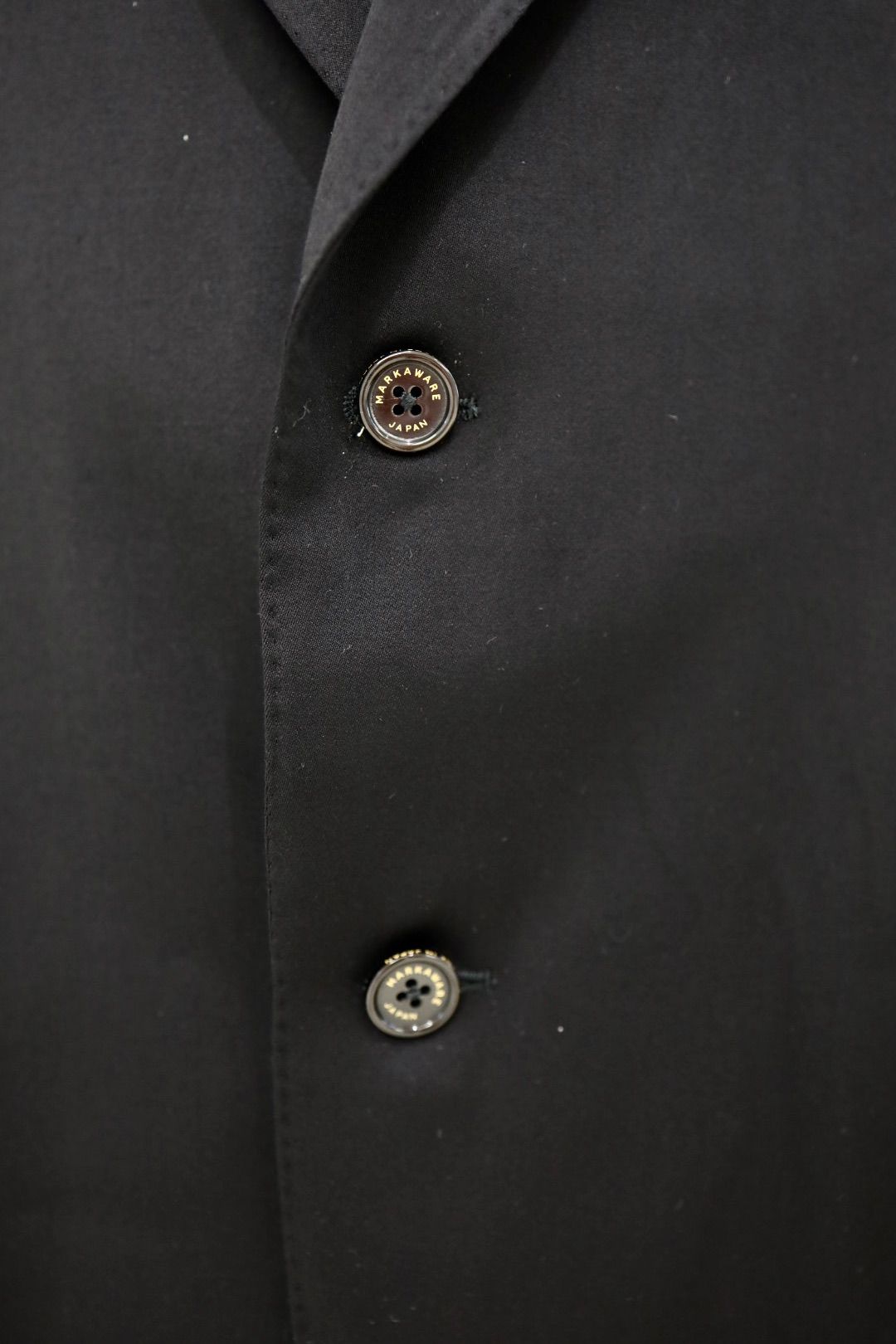 マーカウェア 26SS スーパー200sウールサテン / ギヨームジャケット(A26A13JK01C)BLACK☆新作発売！