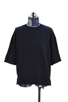 コムデギャルソンオム26SS 綿天竺×綿ニットTシャツ(HQ-T004-051)BLACK☆2月6日(金)発売
