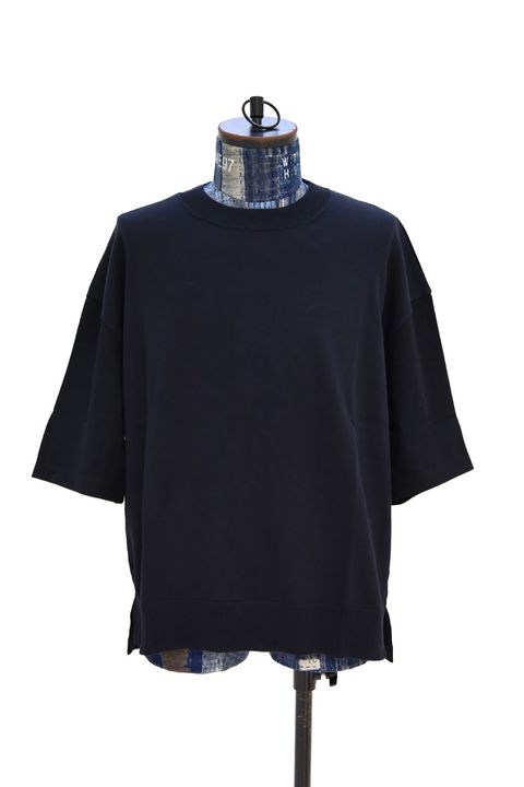 コムデギャルソンオム26SS 綿天竺×綿ニットTシャツ(HQ-T004-051)BLACK☆2月6日(金)発売