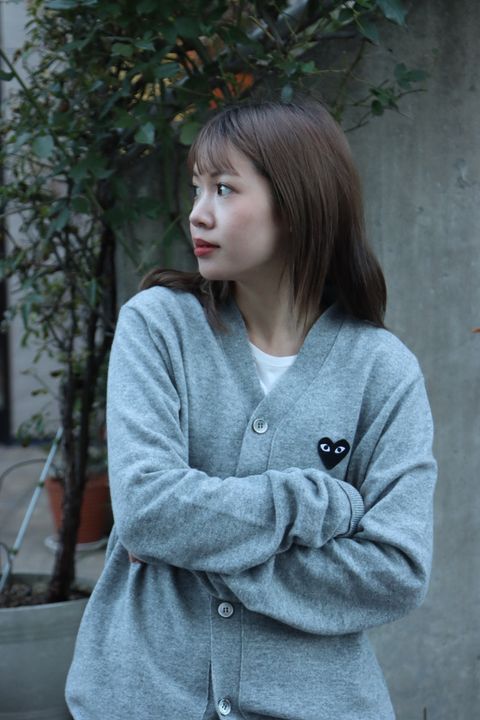 プレイコムデギャルソン PLAY CARDIGAN (Ligth Gray) MEN'S style.2023.1.6