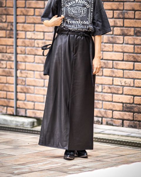 blurhms Women's 25FW Steer Leather Belted Skirt(BHSW25F8)Black☆8月29日(金)新作発売！