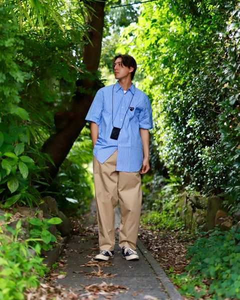 PLAY COMME des GARCON 23SS STRIPE S/S SHIRT スタイル