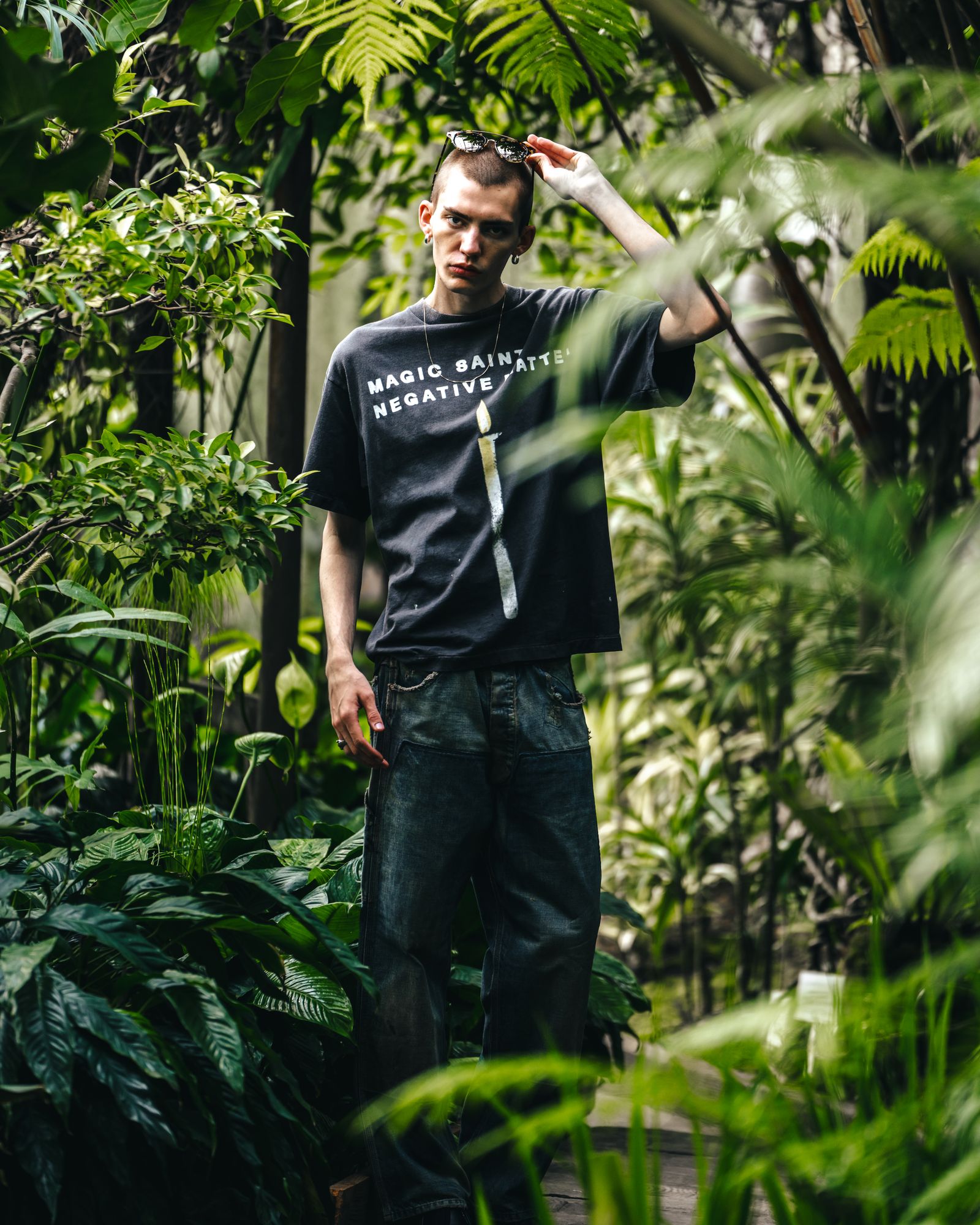 セントマイケル Tシャツ CANDLE SS TEE(SM-HR8-0000-008)BLACK