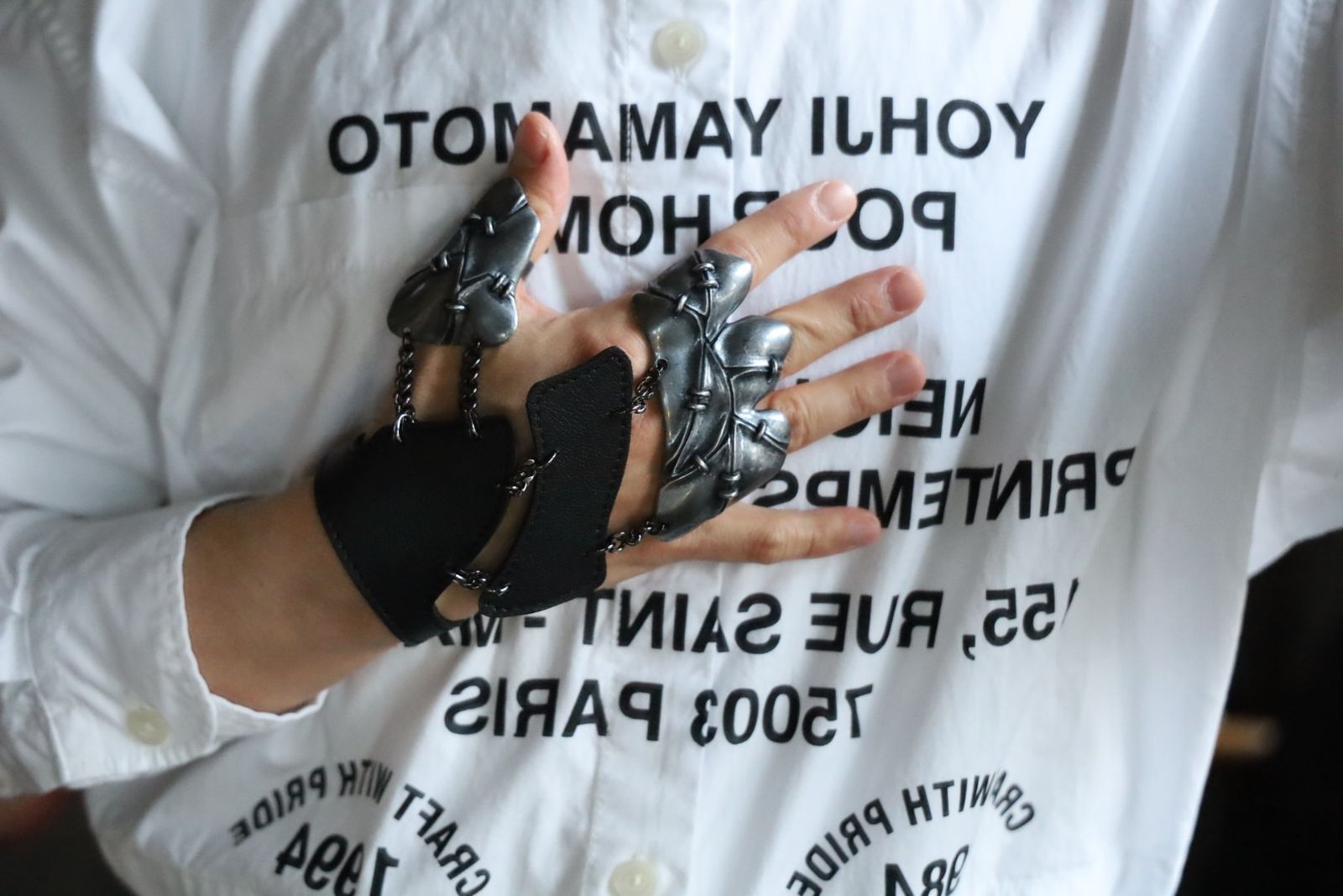 yohji yamamoto - ヨウジヤマモト25SS LEATHER SHADOW RING(HP