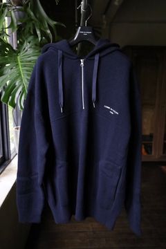 コムデギャルソンオム24AW ラムウール天竺パーカ(HN-N009-051)NAVY☆10月4日(金)発売！