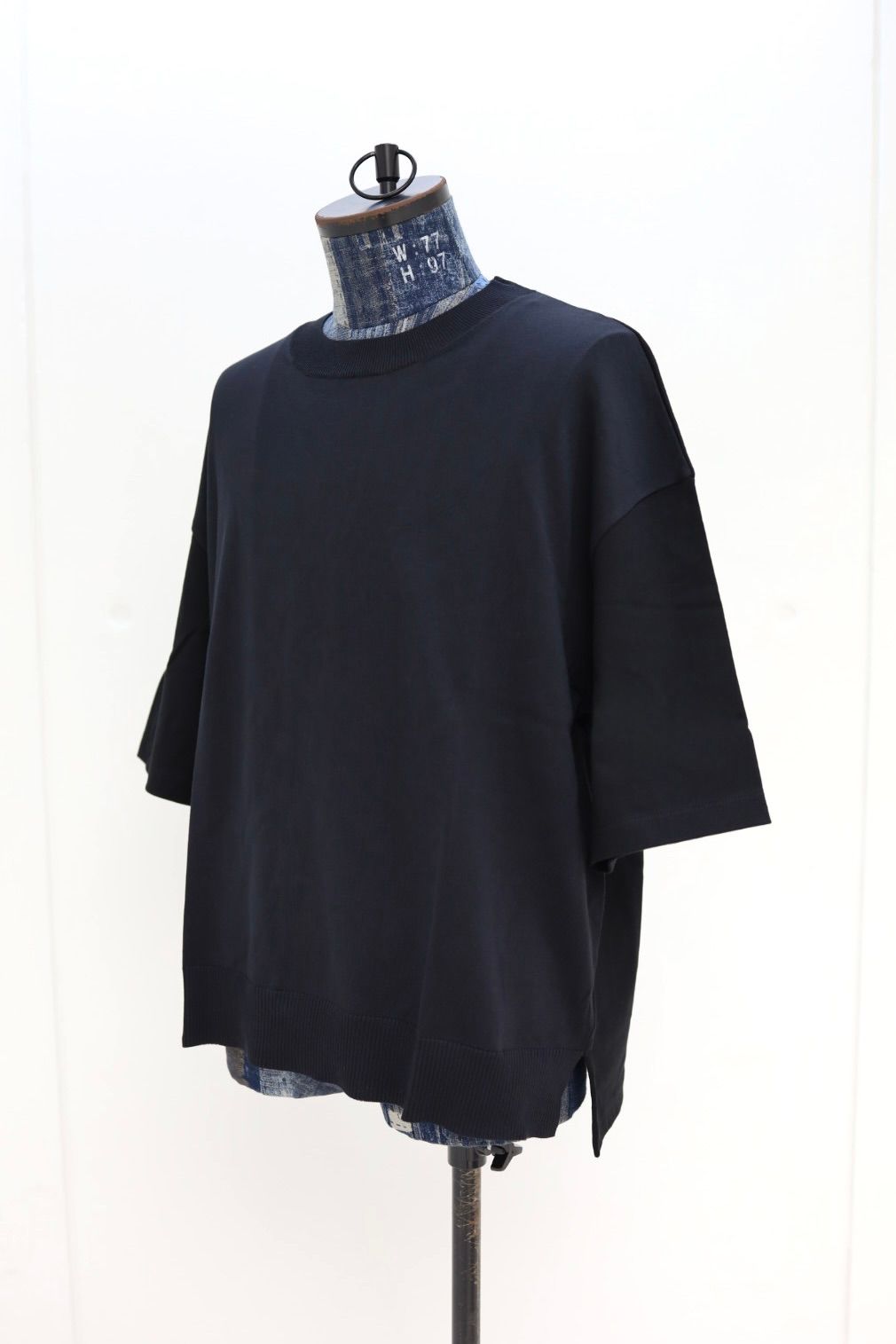 コムデギャルソンオム26SS 綿天竺×綿ニットTシャツ(HQ-T004-051)BLACK☆2月6日(金)発売