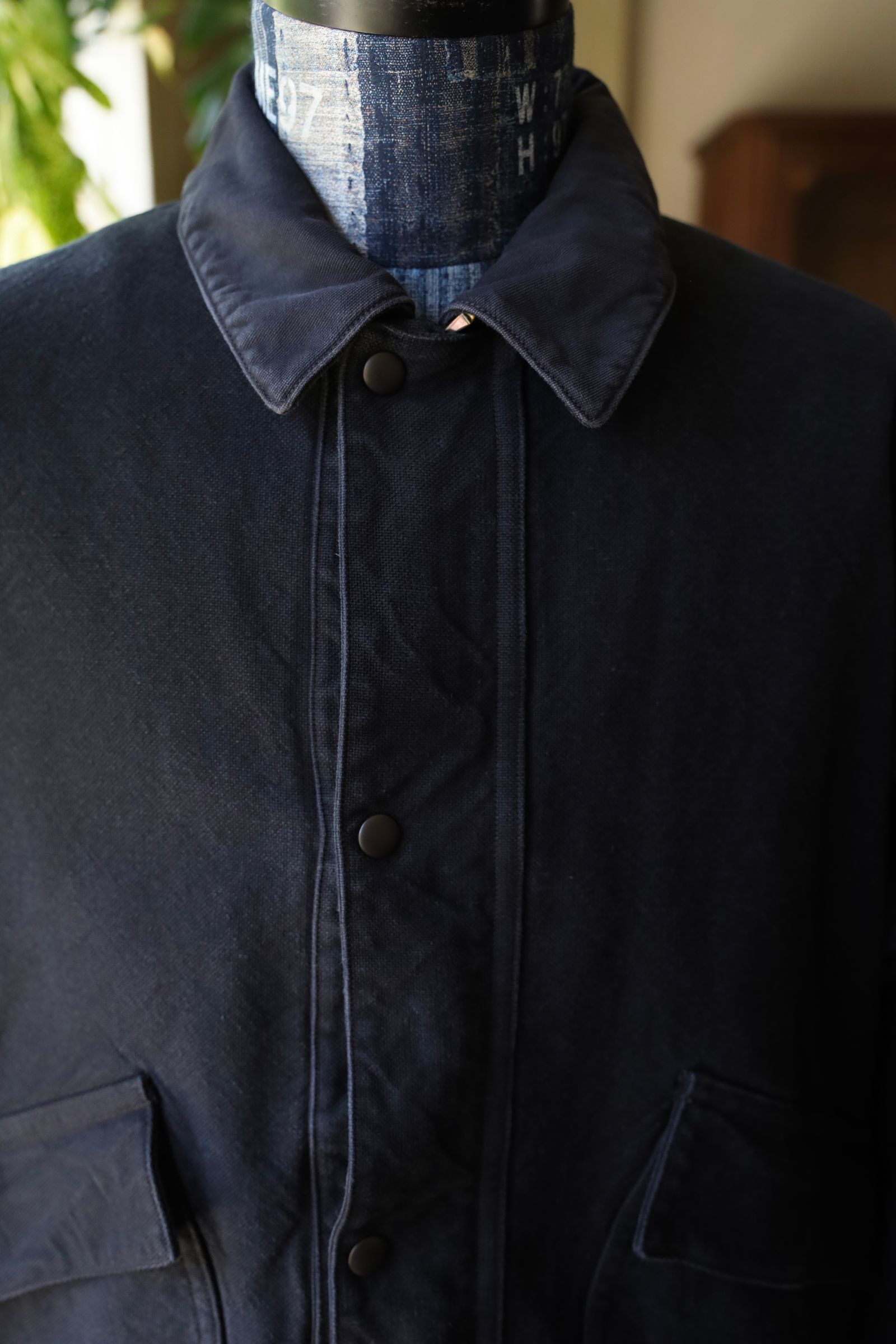 アプレッセ 2025 STYLE2 Vintage Silk Hemp Hunting Jacket(25AAP-01-25)BLACK☆再入荷！