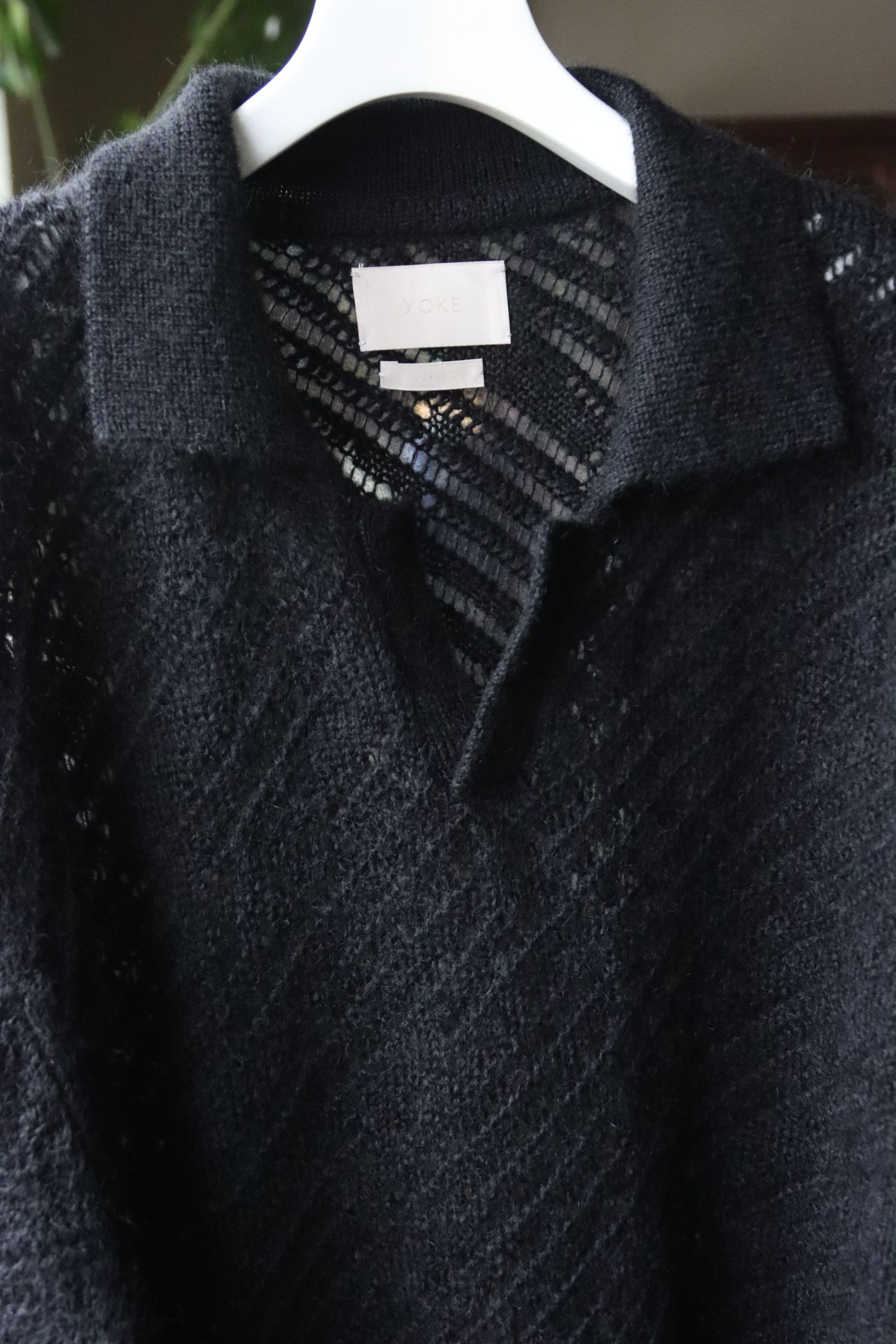 YOKE ヨーク24SS SILK MOHAIR PULLOVER SWEATER(YK24SS0671S)BLACK