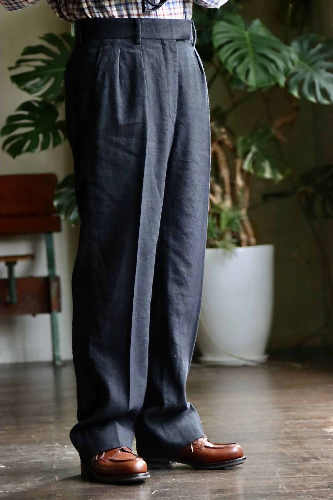 A.PRESSE - アプレッセ22FW Wide Tapered Trousers(22AAP-04-03M)NAVY