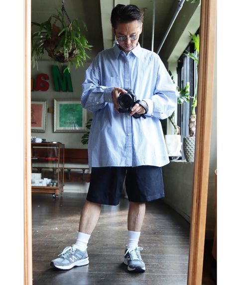 FreshService CORPORATE STRIPE REGULAR COLLAR SHIRTスタイル