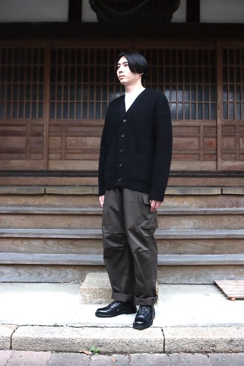 A.PRESSE Fisherman Cardigan Sweater(21AAP-03-02M)BLACK style