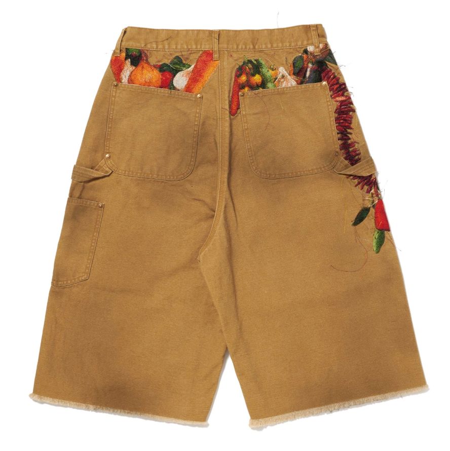 doublet ダブレット26SS VEGETABLE EMBROIDERY CUT-OFF PANTS (26SS19PT350) BEIGE ★1月17日(土)11:00発売！