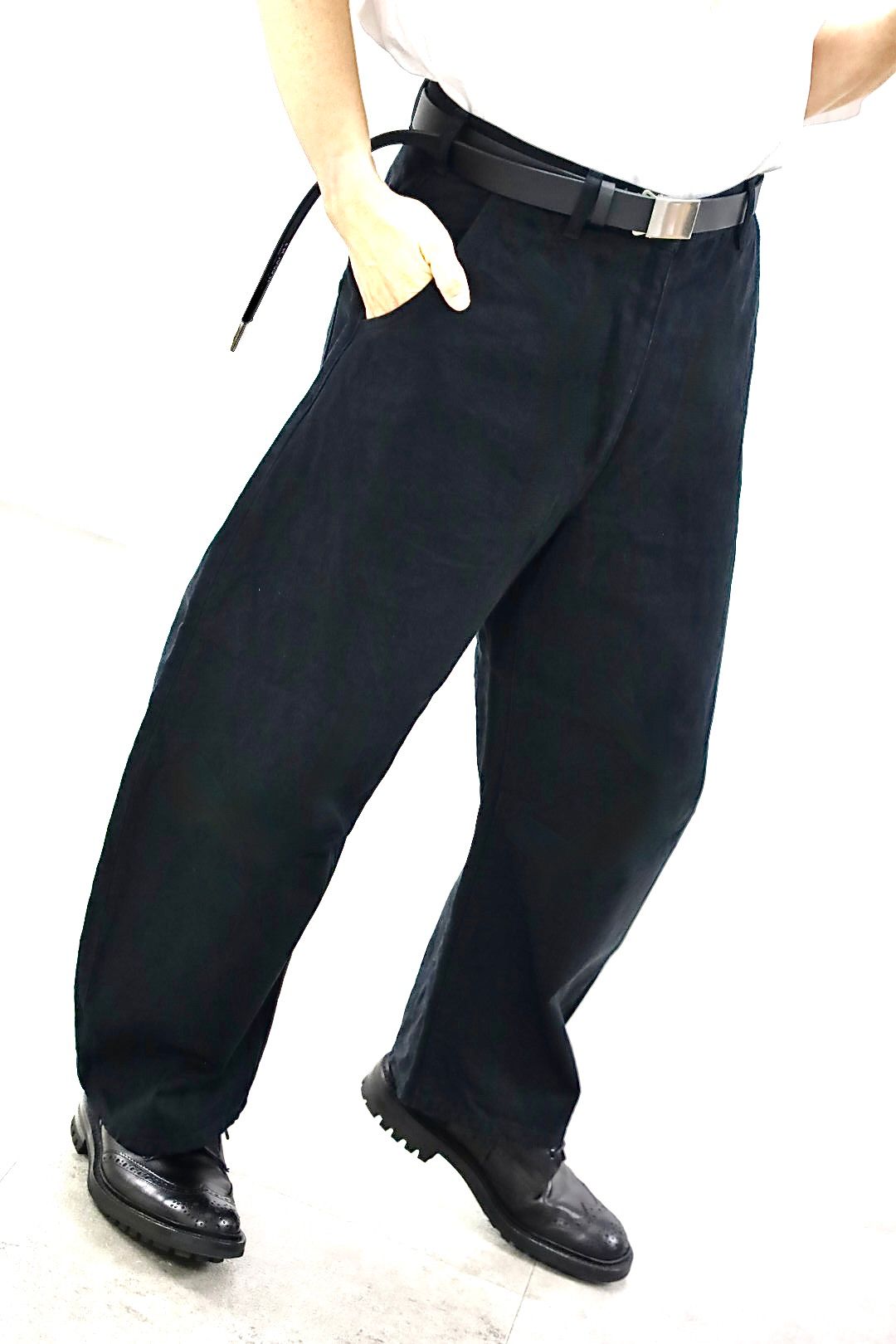 コムデギャルソンオム26SS 綿デニムパンツ(HQ-P015-051-1)BLACK