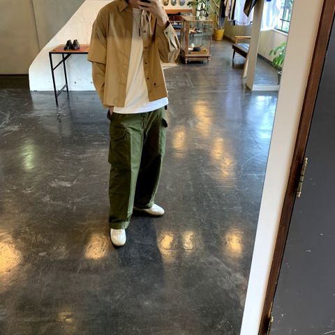 JieDa2020AW T/C FLAP SHIRT "BEIGE"(Jie-20W-SH07-B) style.2020.7.24.