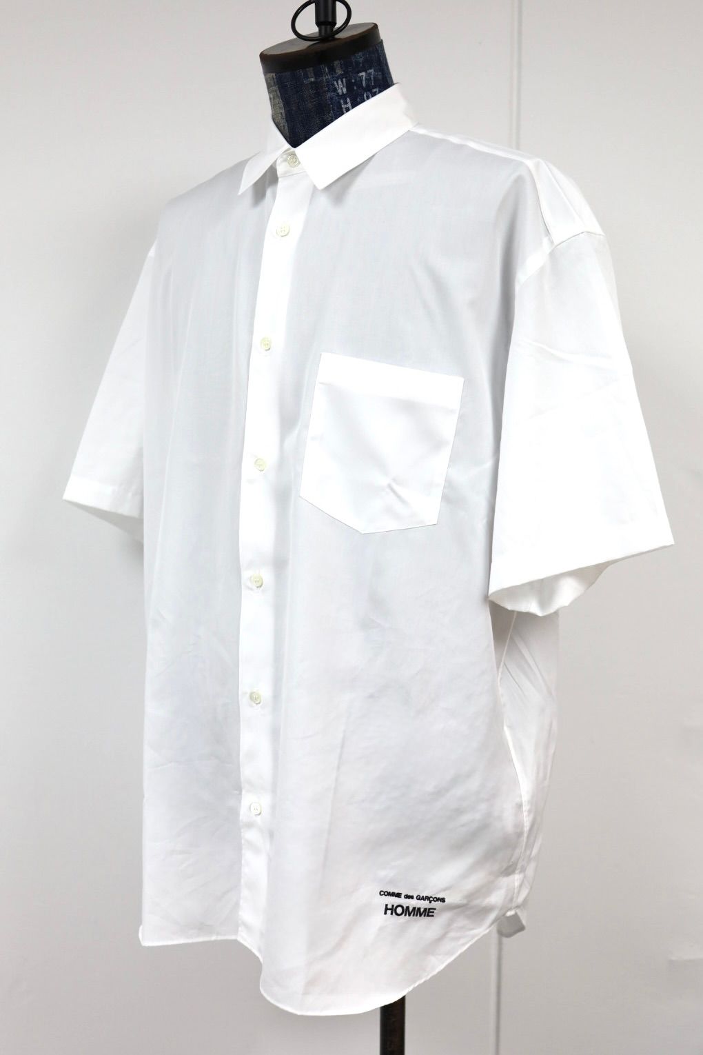 コムデギャルソンオム26SS 綿ブロードS/Sシャツ(HQ-B103-051)WHITE☆4月3日(金)新作発売！