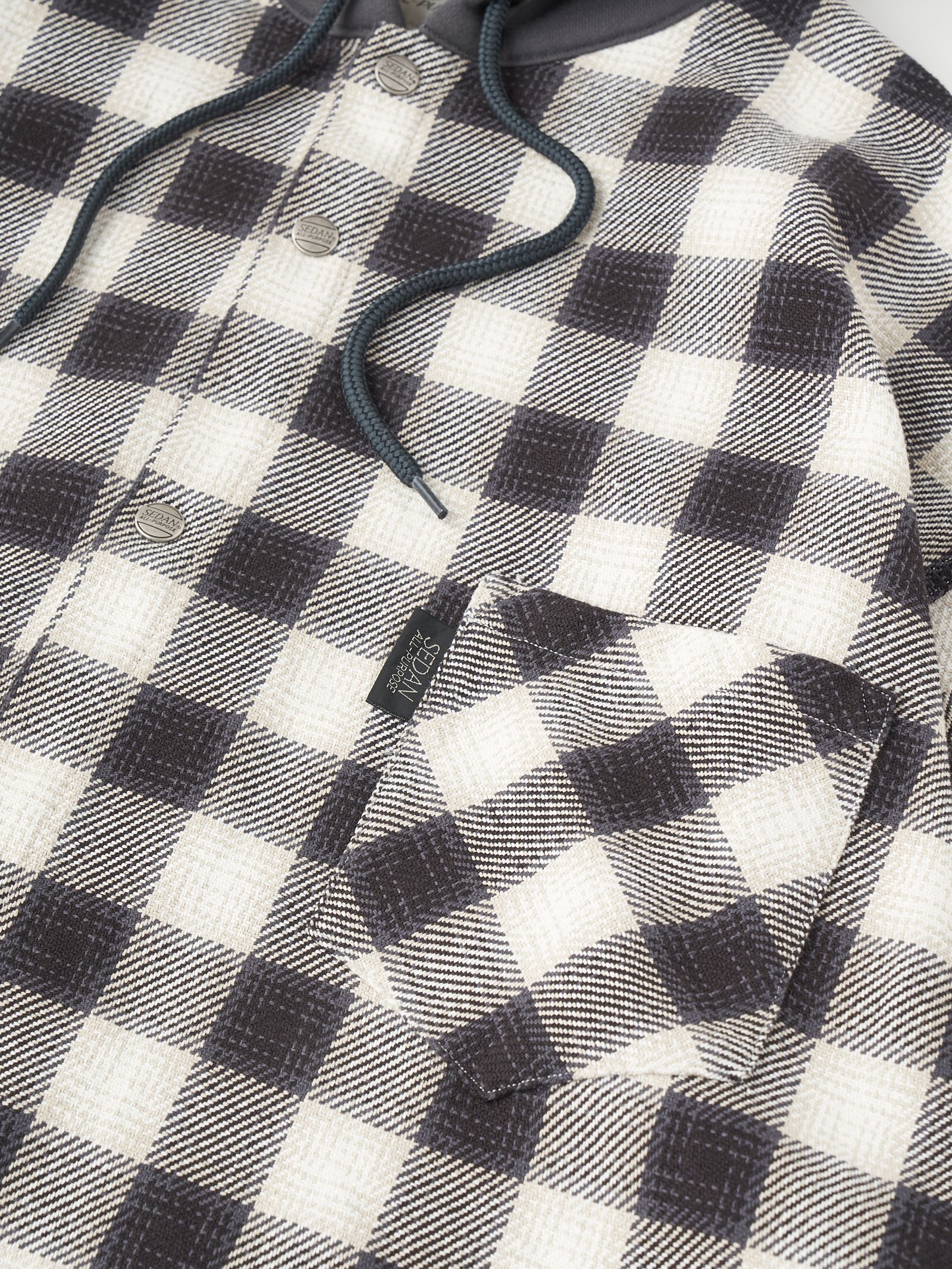 セダンオールパーパス FW24 Flannnel Hoodie(SD24F-SH03)Grey Plaid