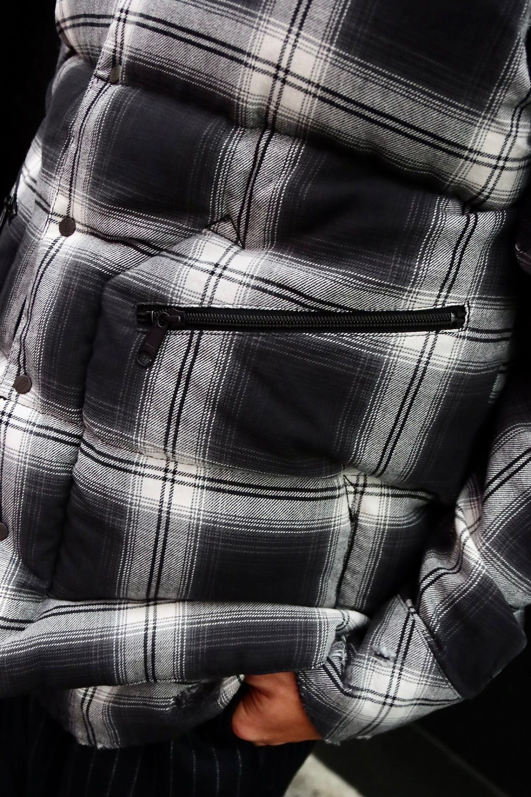 RAFU ラフ 23AW ダウンベスト RMFC DOWN VEST W/EMB'D BLACKスタイル