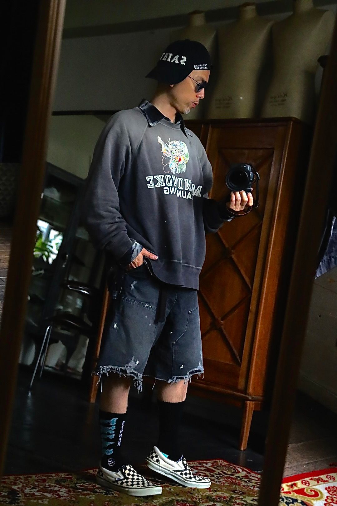 モノノケ・メイド CREW NECK SWEAT_龍 (MT-MK8-0000-013)CHARCOAL☆オンライン4月11日(土)発売！