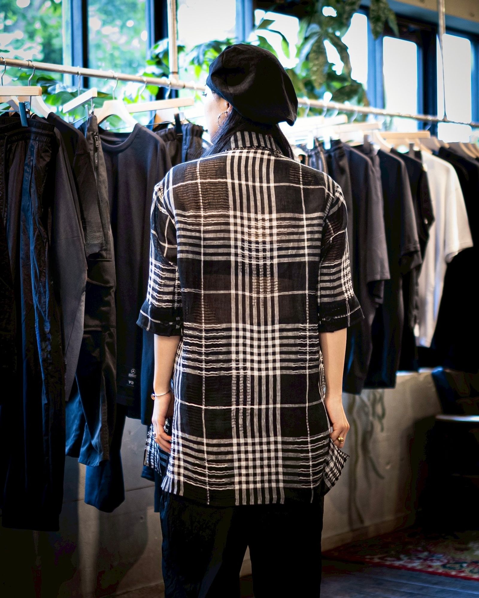 Yohji Yamamoto POUR HOMME 26SS チェック柄レギュラーカラーシャツ style 2026.05.01