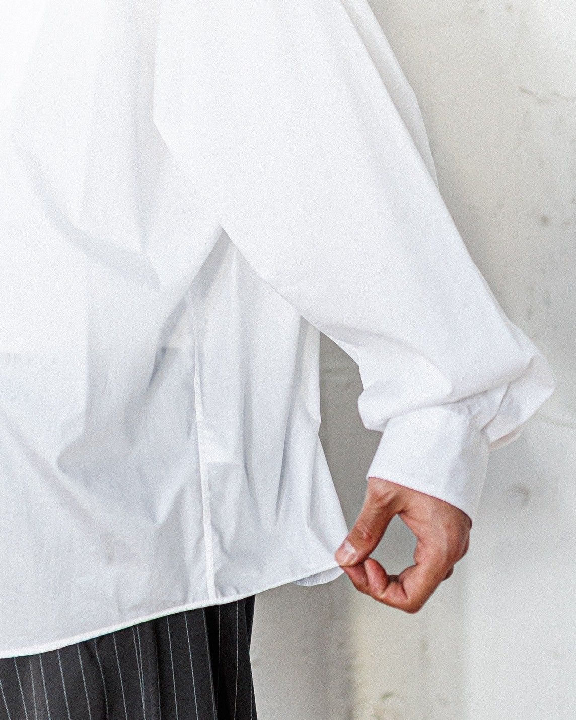 グラフペーパーシャツ Broad L/S Oversized Regular Collar Shirt(GM253-50001B)WHITE