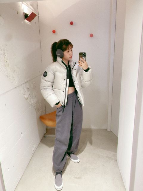 CANADA GOOSE レディース新作Cypress Cropped Puffer Black Label style.2024.10.11