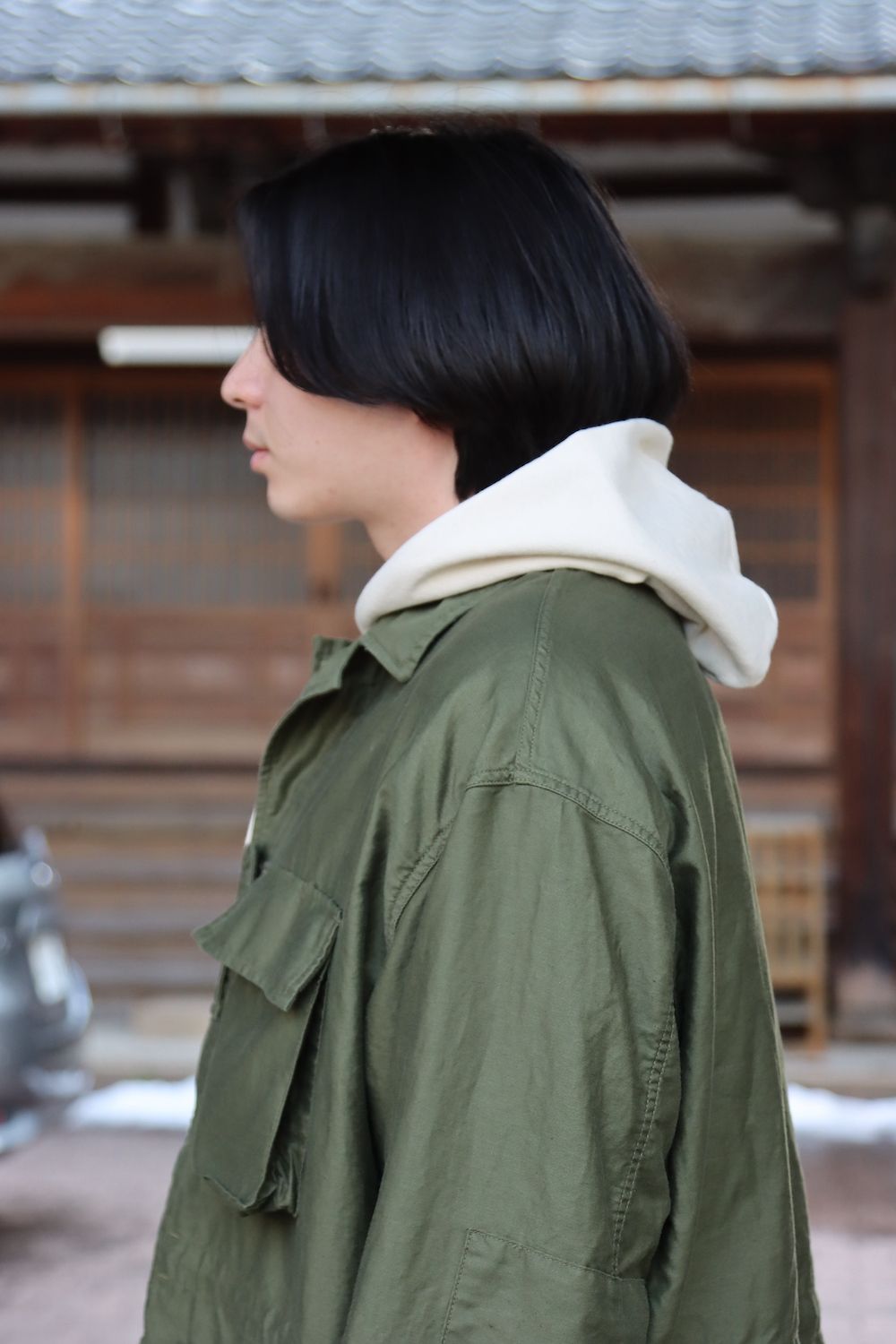 古典 ミリタリージャケット Cotton Jacket Millitary Moleskin Linen 