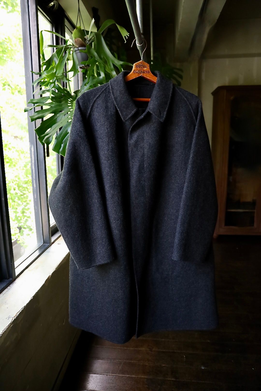 A.PRESSE - アプレッセ Cashmere Melton Long Coat(24AAP-01-11H)CHARCOAL | mark