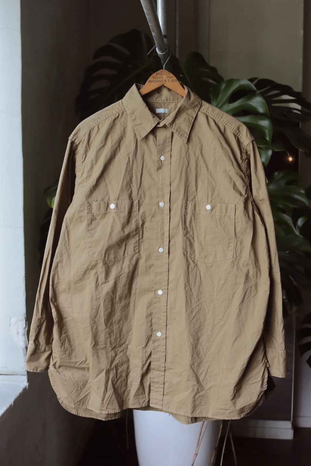A.PRESSE - アプレッセ 22AW Over Dyeing Military Shirt(22AAP-02-11M)BEIGE | mark