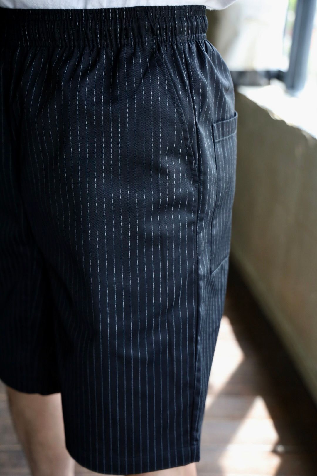 フレッシュサービス CORPORATE EASY SHORTS(BLACK STRIPE)