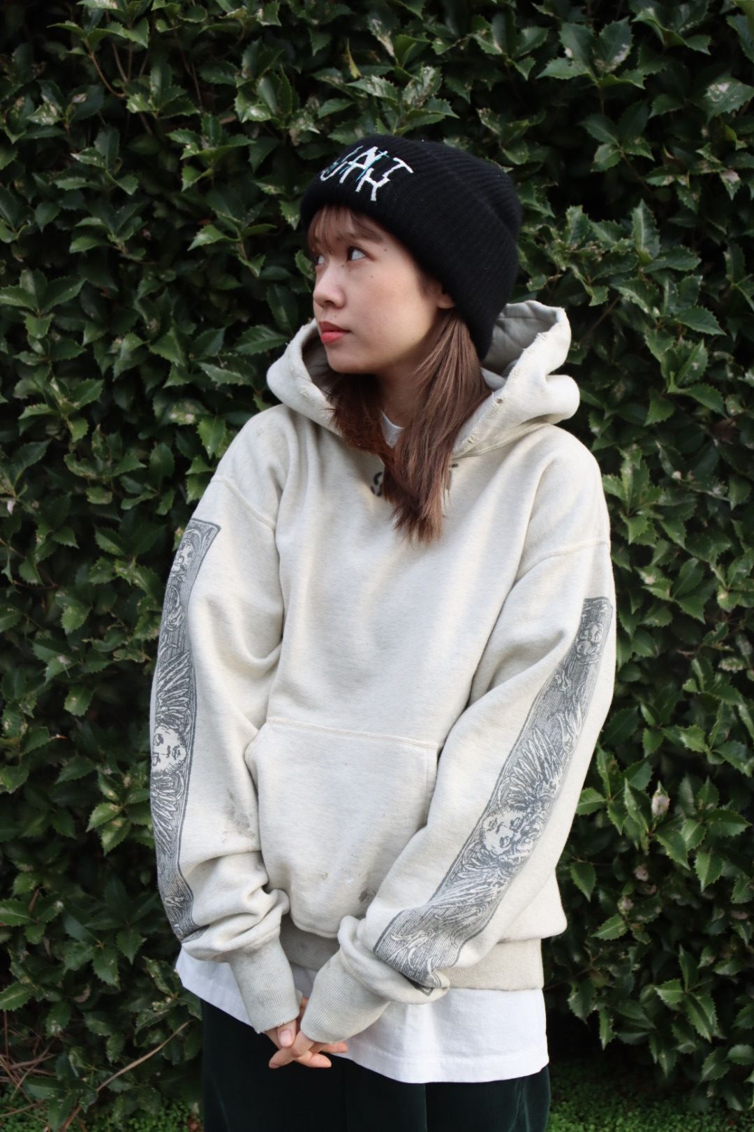 ©SAINT M×××××× 23SS DENIMTEARS MURAL HOODIEスタイル