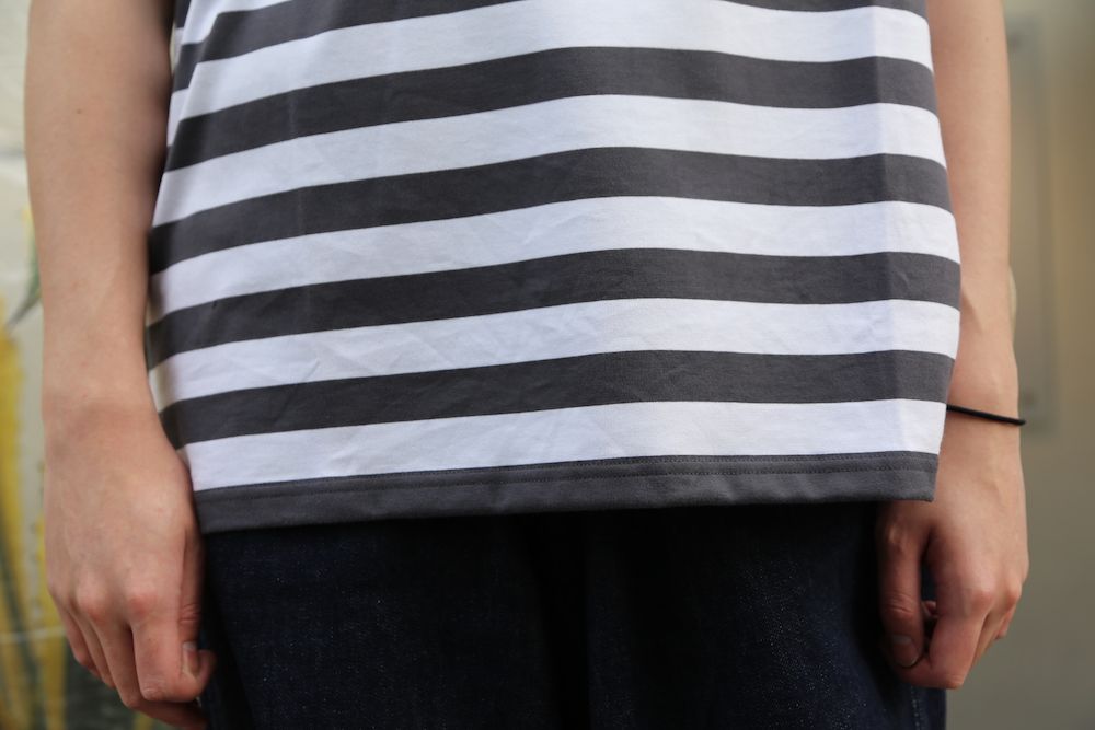 Graphpaper Border S/S Pocket Tee(GU211-70146B) style.2021.3.7