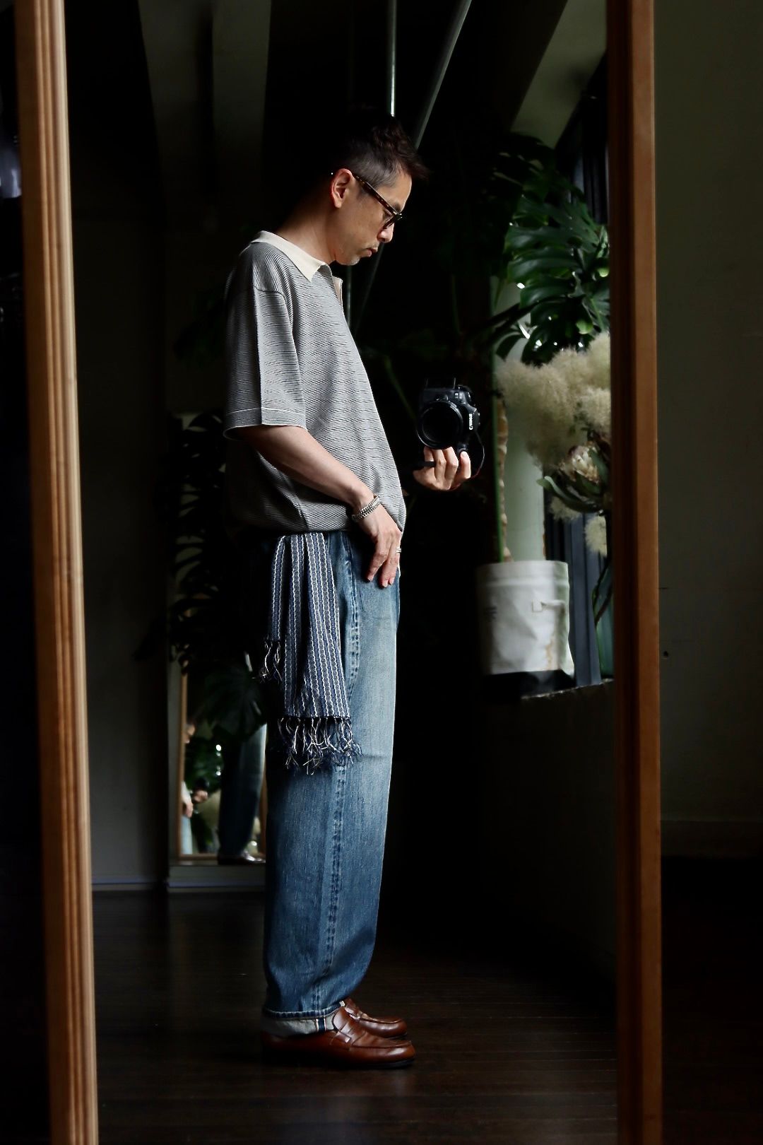 アプレッセ23AWデニム No.22 Washed Wide Denim Pants(23AAP-04-012K)INDIGO
