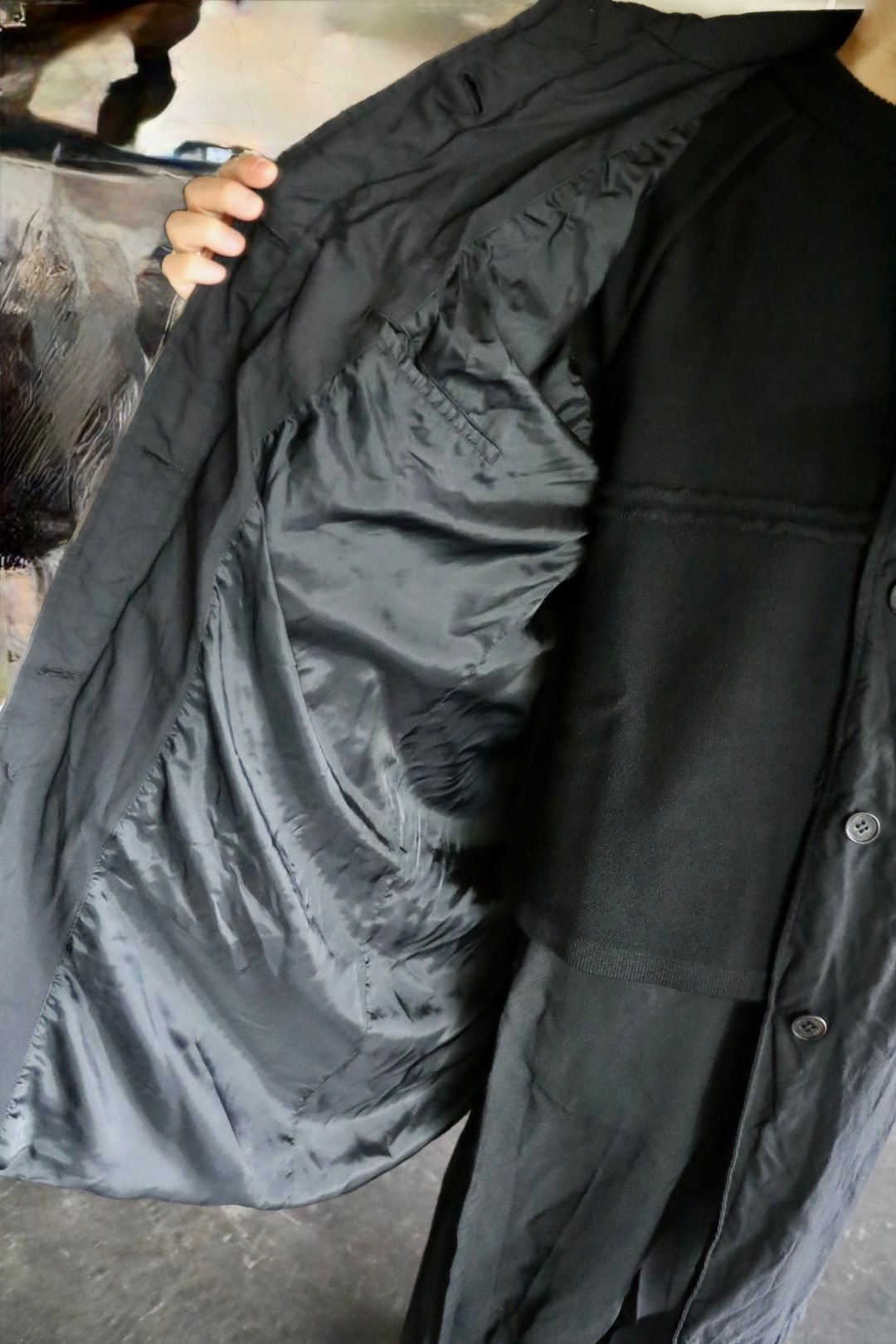 COMME des GARCONS HOMME エステルツイル製品染めコートスタイル.2025.9.5.