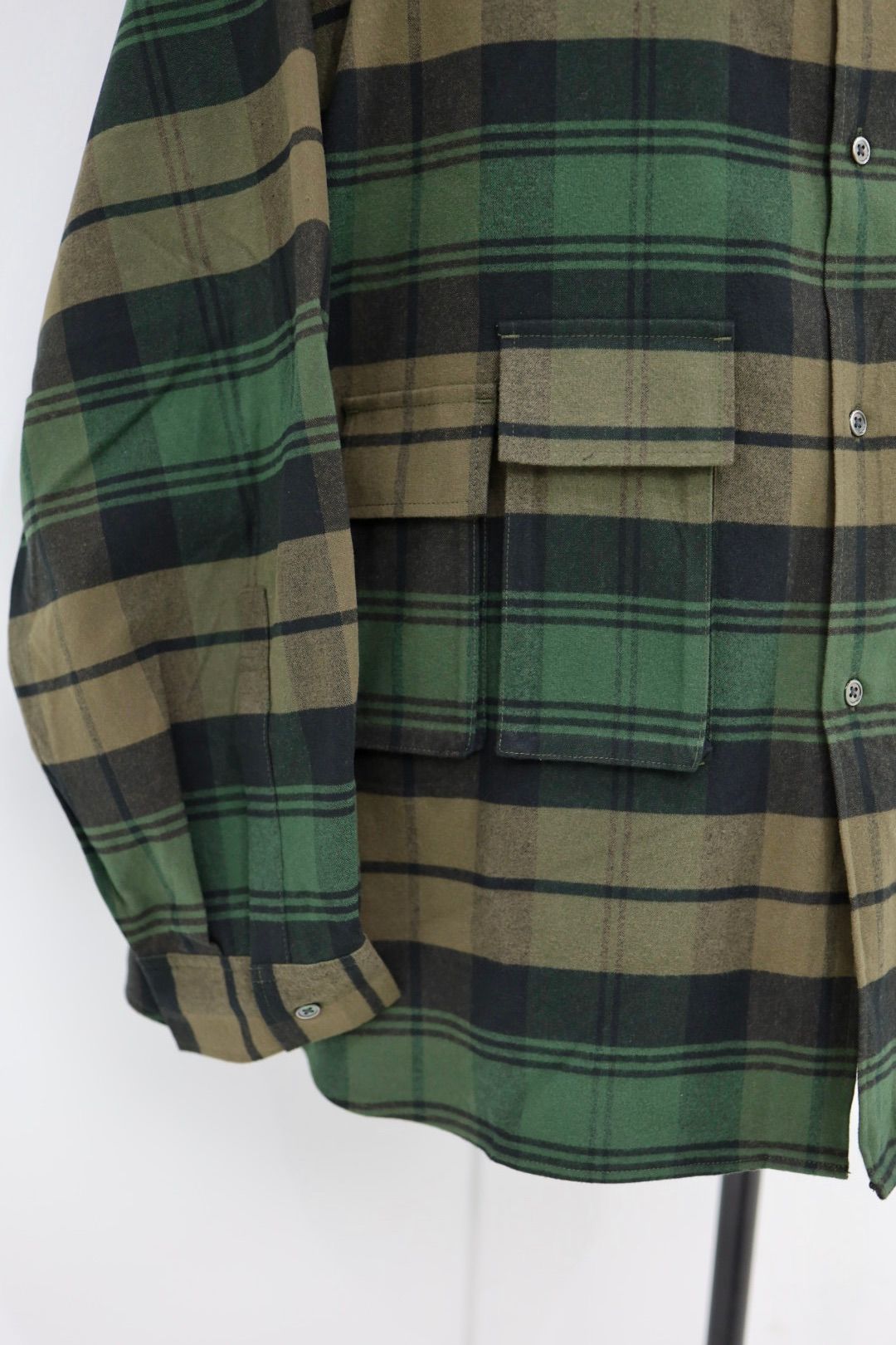 フレッシュサービス FLANNEL CHECK MULTI POCKET SHIRT(FSP254-50059)GREEN☆11月15日(土)発売！
