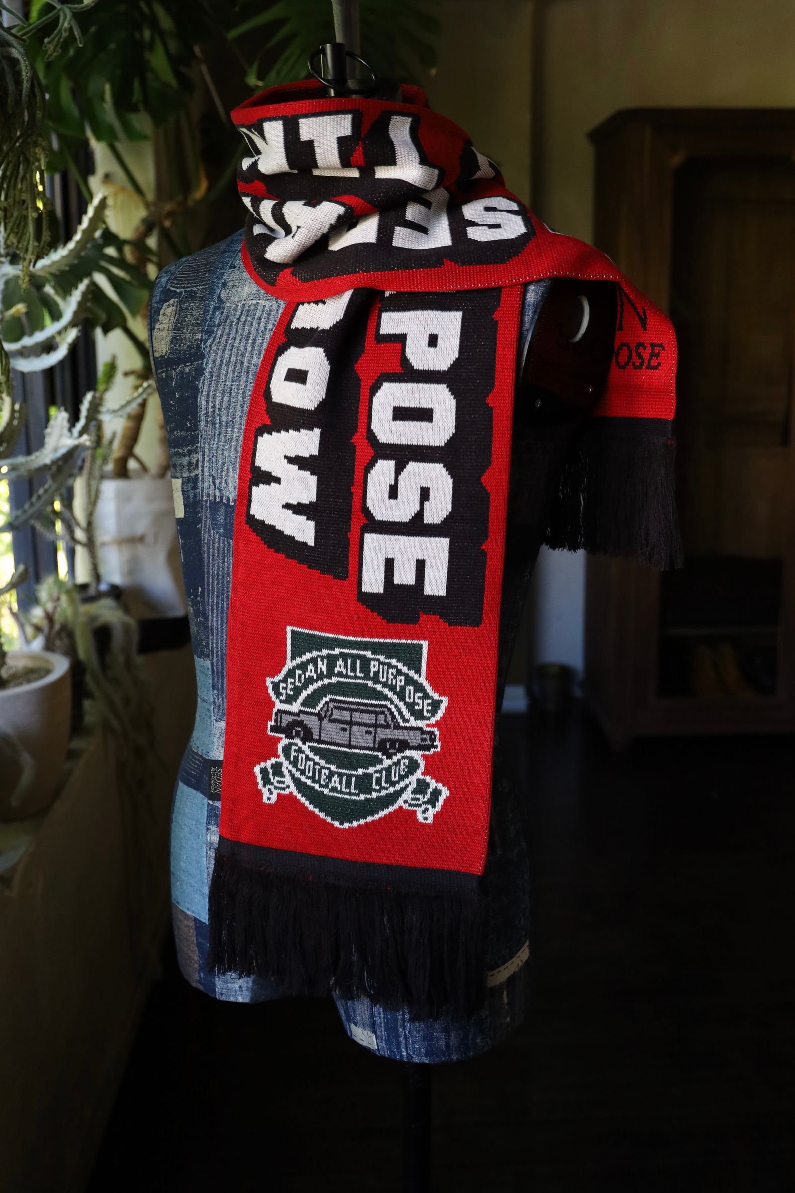 セダンオールパーパス FW24 Football Scarf(SD24F-ACO3)RED☆11月9日(土)新作発売！
