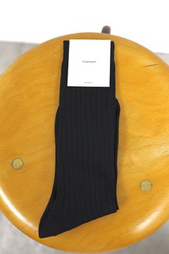 グラフペーパー26SS Graphpaper Rib Socks(GU261-90291B) BLACK☆1月24日(土)発売！
