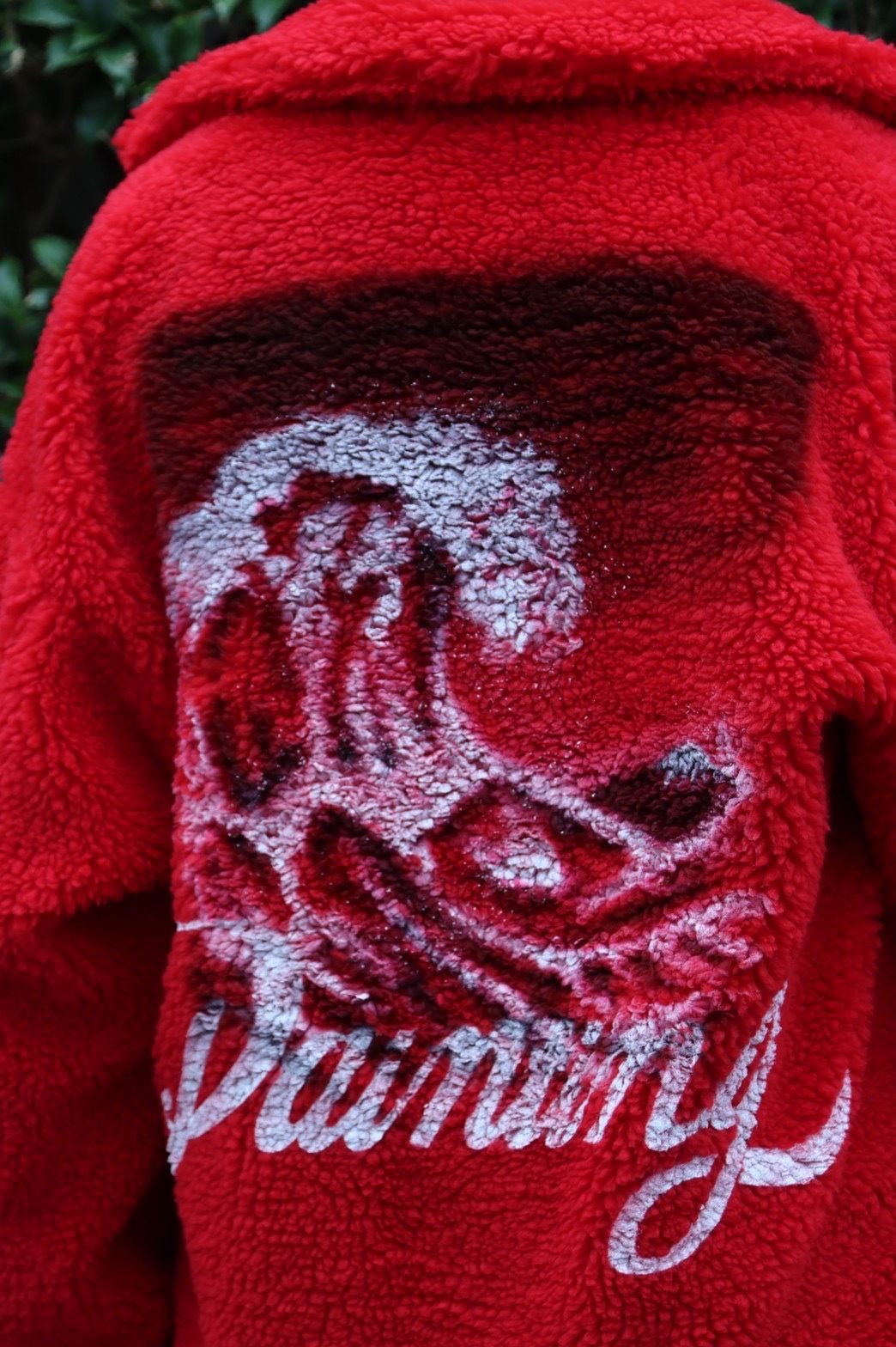 doublet HAND-PAINTED RECYCLE FUR JACKET doublet HAND-PAINTED RECYCLE FUR JACKET