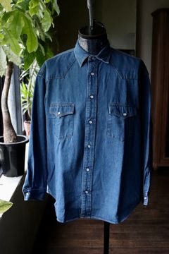 イズネス25AW WESTERN SHIRTS(Enzyme Wash)(1007AWSH01-1)INDIGO