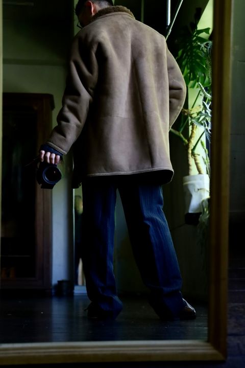 A.PRESSE Mouton Coatスタイル